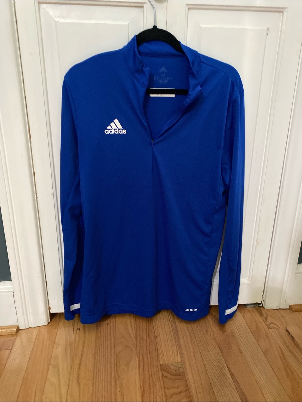 adidas Royal Blue Long-Sleeve Quarter-Zip Pullover